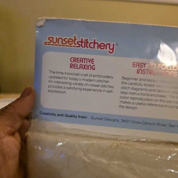 VTG Sunset Stichery Safe Harbor Sailing Scene Needlepoint Embroidery Kit New - Picture 8 of 13